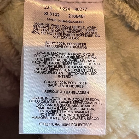 Columbia womens‎ XXL Pullover Hoodie Fuzzy Fleece Quarter Zip Jacket chevron NWT - Picture 3 of 7